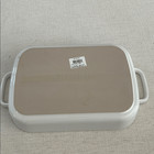 Le Creuset 31cm Red Shallow Pan  No Lid  White  Nwt No Box