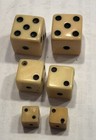3 Pair Vintage Bakelite Butterscotch Dice  5 16-1 2-5 8 