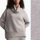 Varley Women s Xl Priya Longline Cowl Neck Doublesoft Sweatshirt Taupe Nwot