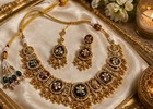 Traditional Gold Plated Kundan Choker Necklace Set With Tikka   Earrings