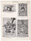 Antique Bookplates Ex Libris Heraldic Designs 1910 Antique Print