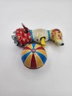 Tin Toy Wind-up Dog Pushing  Ball Working