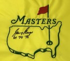 Gary Player Signed Masters Golf Flag Undated Pin Flag With Years Beckett Coa