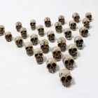 20pcs Mini Skull Figurine Resin Fake Human Skull Statue Halloween Party Decor
