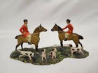 Beautiful Mini Cold Painted Austrian Bronze Horse Rider Fox Hounds Hunting Hunt