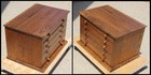 Antique Oak 5 Drawer Watch Makers Cabinet Country Store Case Spool Cabinet