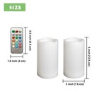 2 Pack Color Changing Led Flameless Pillar Candles With Remote  3    X 5  82