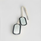 Military Army Blank Dog Tag Set Subdued Ball Chains And Rubber Silencers