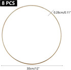 8 Pcs Metal Floral Hoops Wreath 12 Inch Dream Catcher Macrame Rings For Wedding