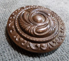 Large Vintage Antique Metal Button Fancy 1   15 16  Inch