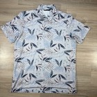 Travis Mathew Performance Floral All Over Print Golf Polo Shirt Mens Xl Stretch
