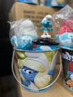 New Smurfs Movie 12pc Cups And Popcorn Tin Bucket Pail Exclusive Smurfette House