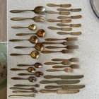 Dirilyte Dirigold Vintage Goldware Flatware 35 Piece Lot