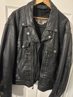 Harley-davidson Black Leather Motorcycle Jacket 4xl An American Legend