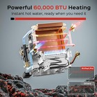 60000btu 3 2gpm Rv Tankless Water Heater Propane With 15x15in Black Door    dc 12v