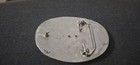 Oval Western Americana Belt Buckle  Silver-tone Engraved  Turquoise Center
