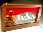Vintage Marlboro Cigarettes Lighted Sign Marlboro Man Cowboy 1983 Awesome 