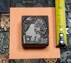 Antique Vtg Man Reading Books Letterpress Print Type Ornament Cut Stamp Block