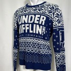 The Office Dunder Mifflin Blue Fair Isle Ugly Christmas Sweater Men s Large
