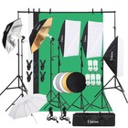 Photography Light Bulb Backdrop Stand Photo Studio Umbrella Lighting Stand Kit