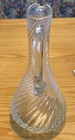 Vintage Swirled Glass Wine Decanter Mcm Genie Bottle