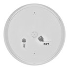 104-114 La Crosse 13 5  Indoor outdoor Dial Thermometer With Key Hider - White