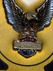 Vintage Harley Davidson Solid Brass Belt Buckle Harmony Metal Usa - Rare