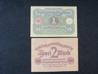 Germany 1920 1 Mark And 2 Mark Deutschland Reichsbanknote Banknote