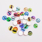 100pcs 8mm Glass 3d Dragon Eyes Cabochon Eyeball  Fish Bail Eyes Nail Art