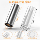 Guitar Slide Set     2-piece Glass   Stainless Steel Slide For Guitar   Bass  Medi
