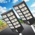 2pack 2000w Commercial Solar Street Lights Led Outdoor Lamp Deep Cycle Battery