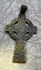 Ancient Bronze Celtic-viking Antique Look Cross Handmade Rare Vintage