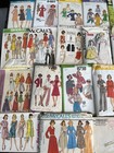 34 Vtg Sewing Pattern Lot Butterick Mccalls Simplicity Misses Dresses  60s 70s