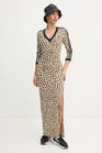 Adidas Originals Leopard Aop Women s Size M Medium Maxi Dress 3-stripes  418