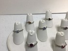 Vintage Mixed Lot Of 10 Rhinestone Ring   1