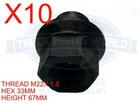10 Pack 33mm M22-1 5 X 39mm Sleeve Wheel Lug Nut M22-1 5x39mm Skirt Flange