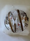 Handblown Glass Ornament Christmas Hand Painted Winter Scene Signed Artist