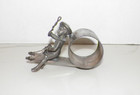 Vtg Rogers Bro Triple Plate Silverplate Figural Napkin Ring Boy On  A Sled