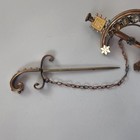 Antique Masonic Shriner Lapel Pin  Victorian edwardian Gold Sword Brooch