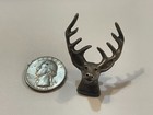 Rare Vintage Handmade Sterling Silver Stag Buck Deer Hat Pin Brooch