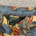 Vtg Ralph Lauren Country Skirt Women 8 Yellow Floral Tea Rose Linen A Line Retro