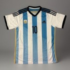 Lionel Messi Signed 3 Star Argentina Home Shirt jersey   Beckett Witnessed