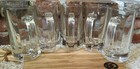 Vintage - Set Of 5  -libbey Clear Glass Beer   Root Beer Steins Mugs - Heavy
