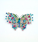 Multi Color Butterfly Brooches Rainbow Butterfly Insect Brooch Pin Gift