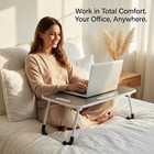 Foldable Lap Desk For Laptop   Writing - 23 Inch Bed Tray Table With Cup Hold   