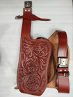 Leather Western Pair Of Fender For Horse Saddle Hand Tooled Replacement Fenders 
