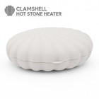 Clam Shell Hot Stone Heater Warmer Massage Basalt Spa Therapy Kit W 4 Stones