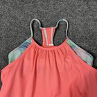 Ivivva Tank Top Girls 12 Coral Pink Racerback Mesh Built In Bra Athletic Workout