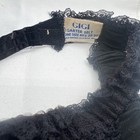 Vtg Gigi Black Lace Garter Belt 50s Lingerie Metal Clip Boudoir Pinup 22-30 Pink
