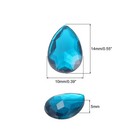 50pcs Flat Back Acrylic Teardrop Gems 10x14mm Artificial Rhinestones Blue